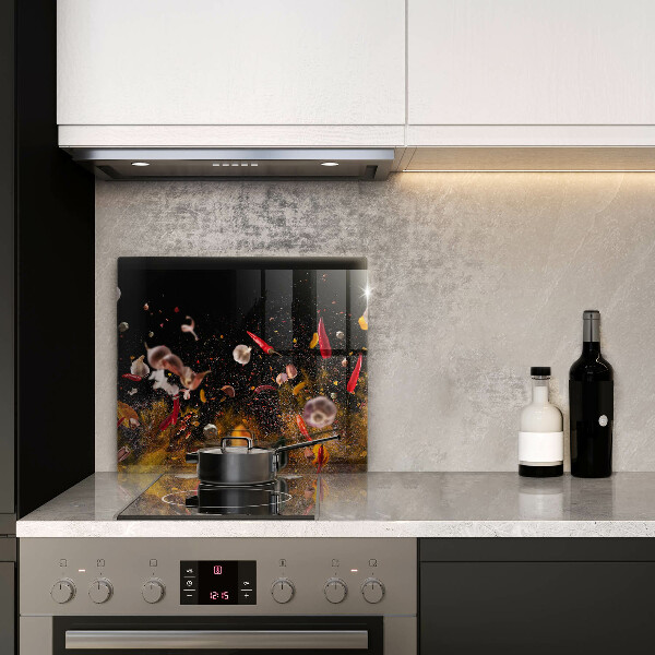 Stenska zaščitna plošča za štedilnik Pekoče začimbe