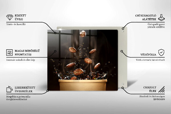 Stenska zaščitna plošča za štedilnik Vroča kavna zrna