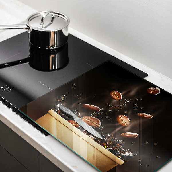 Stenska zaščitna plošča za štedilnik Vroča kavna zrna