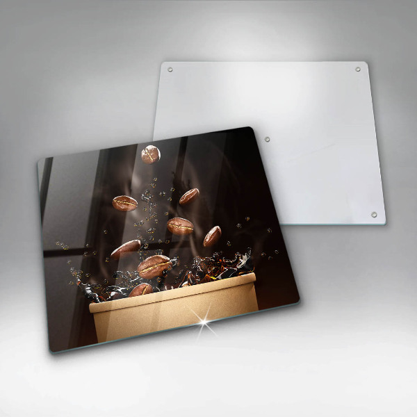 Stenska zaščitna plošča za štedilnik Vroča kavna zrna