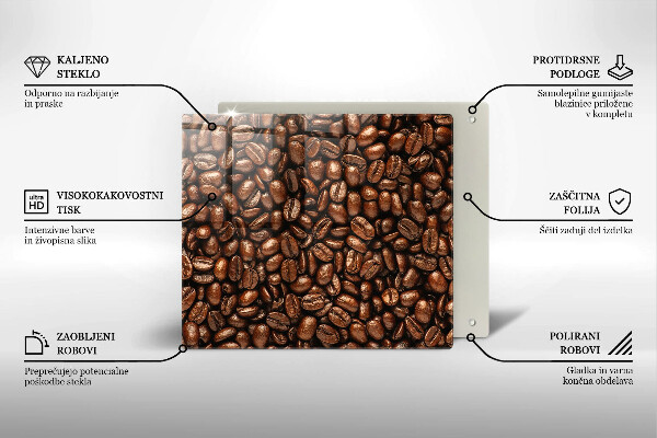 Stenska zaščitna plošča za štedilnik Kavna zrna