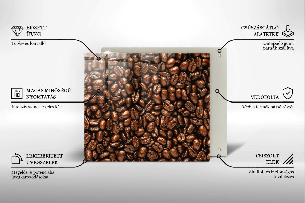 Stenska zaščitna plošča za štedilnik Kavna zrna