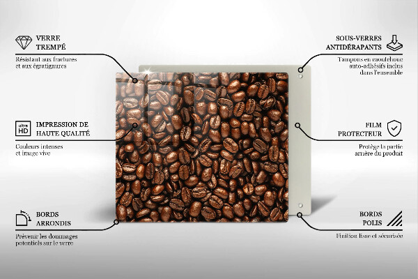 Stenska zaščitna plošča za štedilnik Kavna zrna