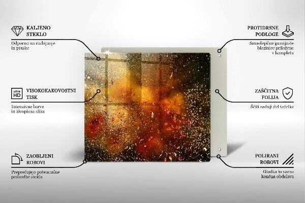 Stenska zaščitna plošča za štedilnik Pisane začimbe