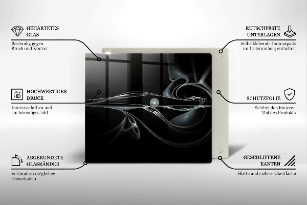 Zaščitna plošča za štedilnik Moderna abstrakcija