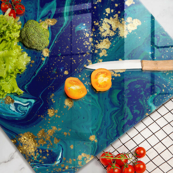 Stenska zaščitna plošča za štedilnik Abstrakcija z zlatom