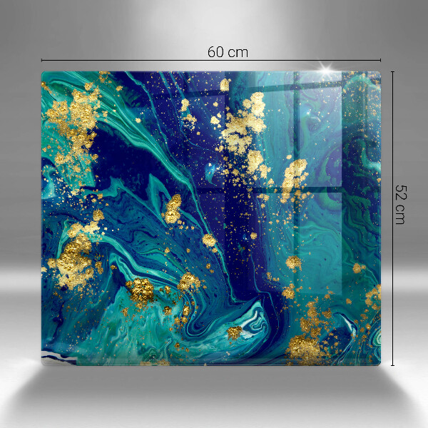 Stenska zaščitna plošča za štedilnik Abstrakcija z zlatom