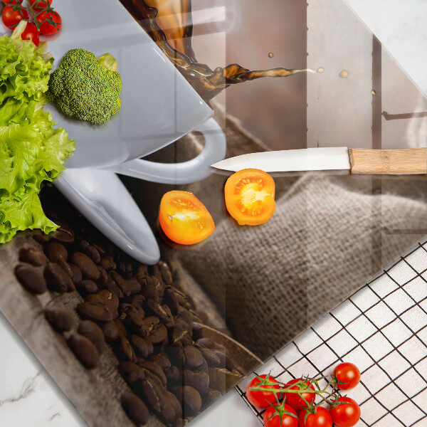 Zaščitna plošča za štedilnik Skodelica in kavna zrna