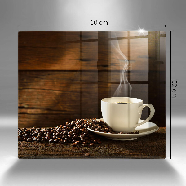 Zaščitna plošča za štedilnik Lesena skodelica za kavo