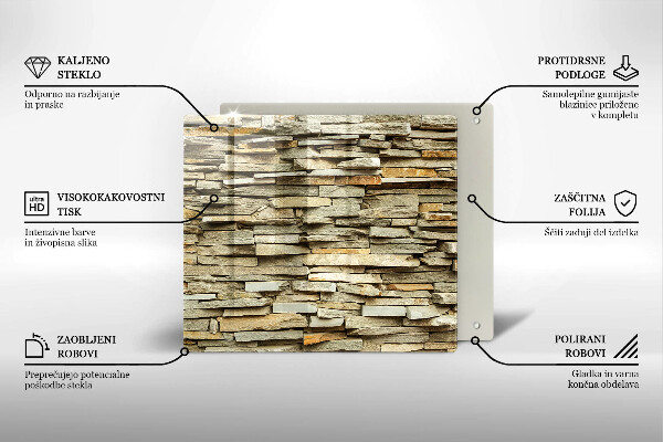 Zaščitna plošča za štedilnik Dekorativni kamni