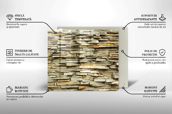 Zaščitna plošča za štedilnik Dekorativni kamni