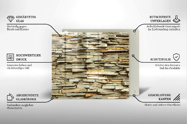 Zaščitna plošča za štedilnik Dekorativni kamni