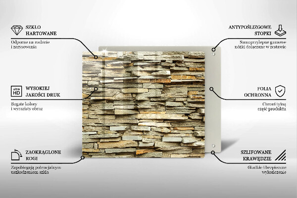 Zaščitna plošča za štedilnik Dekorativni kamni