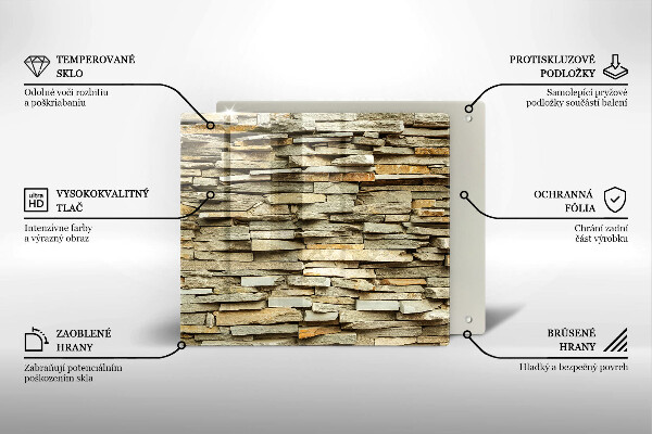 Zaščitna plošča za štedilnik Dekorativni kamni