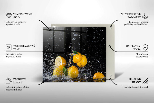 Zaščitna plošča za štedilnik Sočni sadeži limone