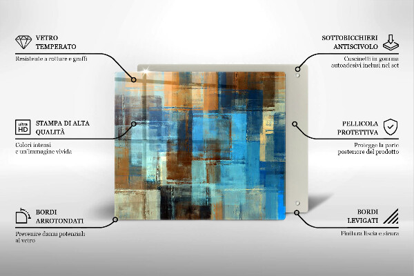 Zaščitna plošča za štedilnik Poslikano ozadje