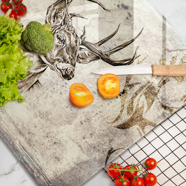 Zaščitna plošča za štedilnik Ilustracija živali jelena