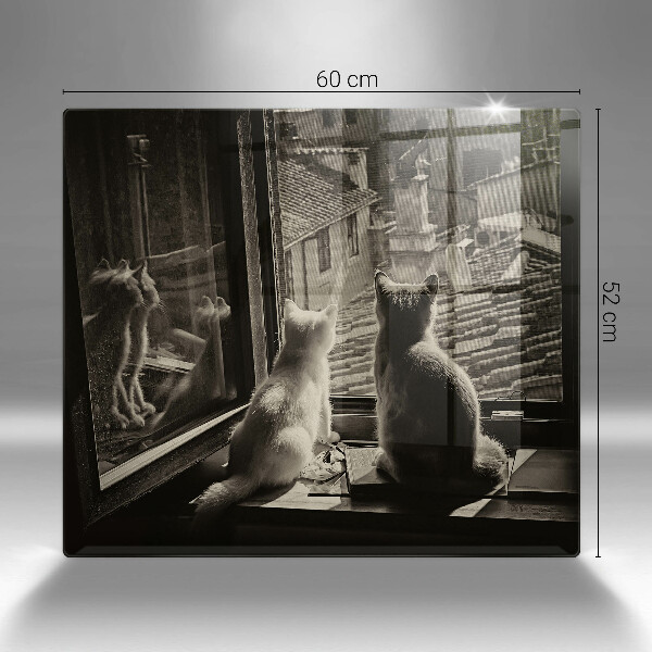 Zaščitna plošča za štedilnik Mačje mesto in okno