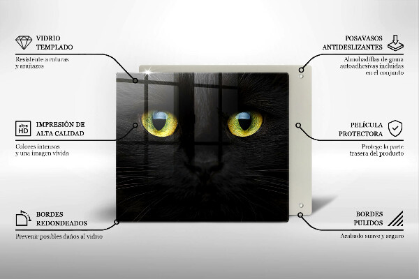 Zaščitna plošča za štedilnik Živalske mačje oči