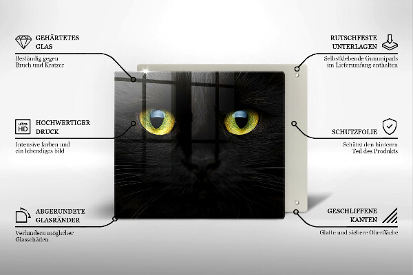Zaščitna plošča za štedilnik Živalske mačje oči