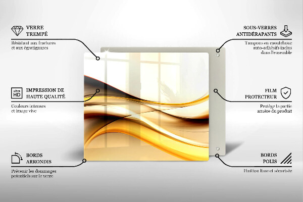 Stenska zaščitna plošča za štedilnik Abstraktne črte dima