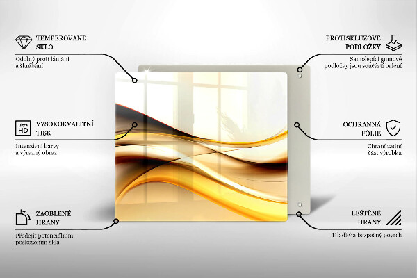 Stenska zaščitna plošča za štedilnik Abstraktne črte dima