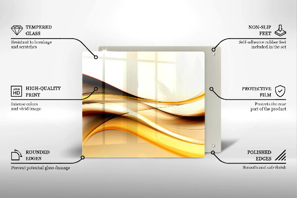 Stenska zaščitna plošča za štedilnik Abstraktne črte dima