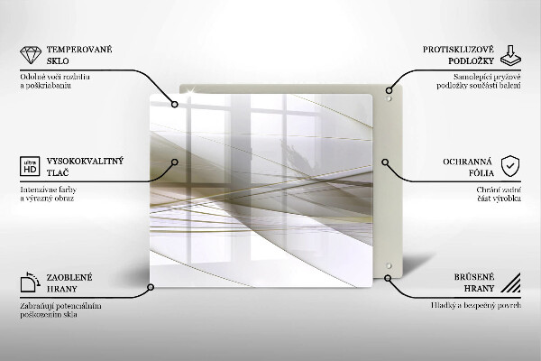 Zaščitna plošča za štedilnik Oblikovanje abstraktnih črt