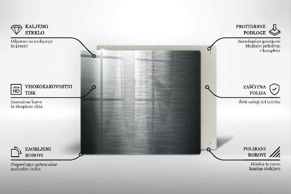 Zaščitna plošča za štedilnik Kovinska tekstura