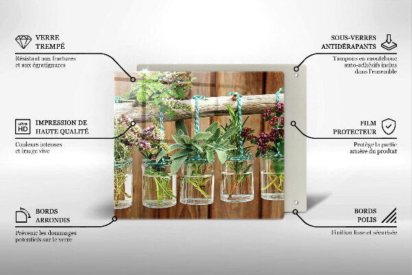 Stenska zaščitna plošča za štedilnik Zelišča rastline vintage