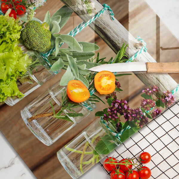 Stenska zaščitna plošča za štedilnik Zelišča rastline vintage