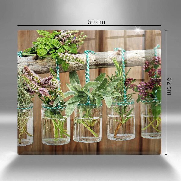 Stenska zaščitna plošča za štedilnik Zelišča rastline vintage