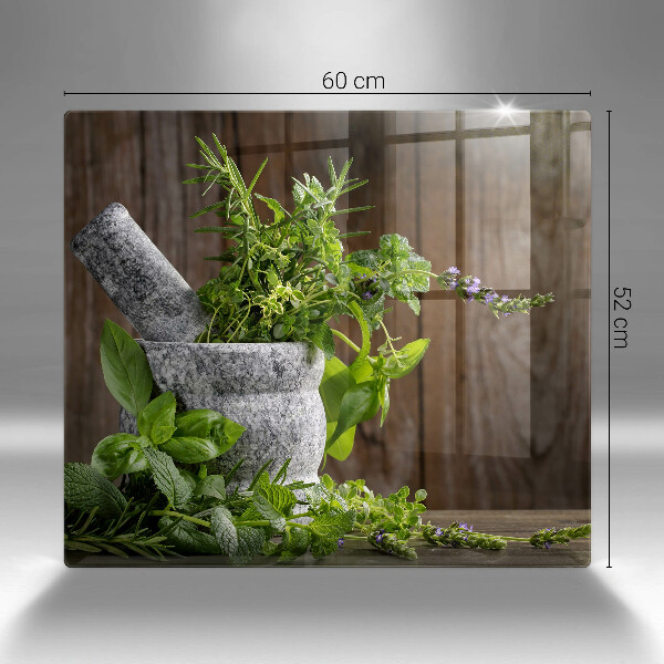 Zaščitna plošča za štedilnik Sadi zelišča in les