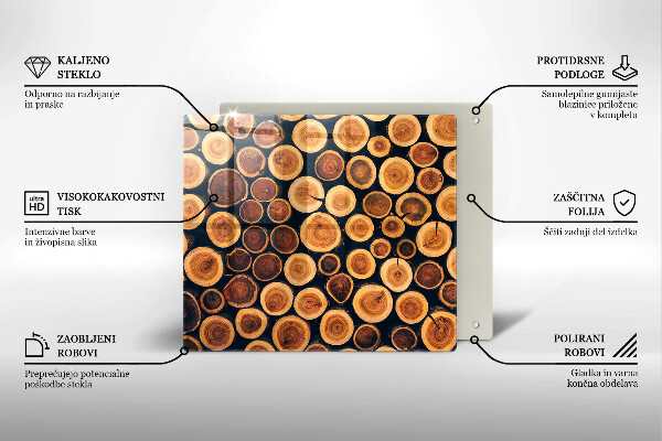 Zaščitna plošča za štedilnik Leseni štori