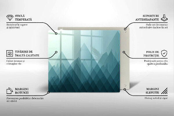 Zaščitna plošča za štedilnik Abstraktne gore