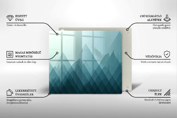 Zaščitna plošča za štedilnik Abstraktne gore