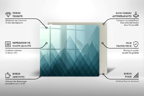 Zaščitna plošča za štedilnik Abstraktne gore