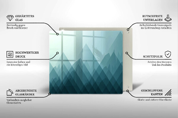 Zaščitna plošča za štedilnik Abstraktne gore
