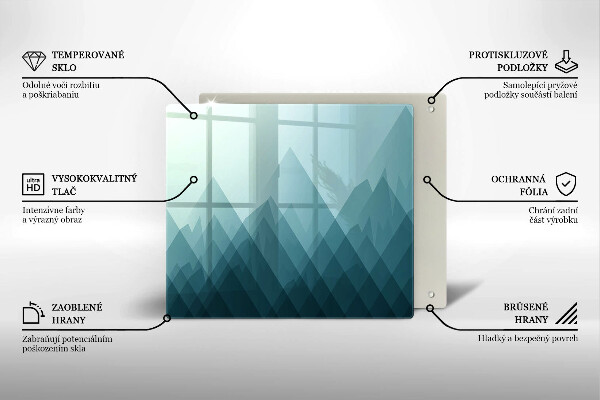 Zaščitna plošča za štedilnik Abstraktne gore