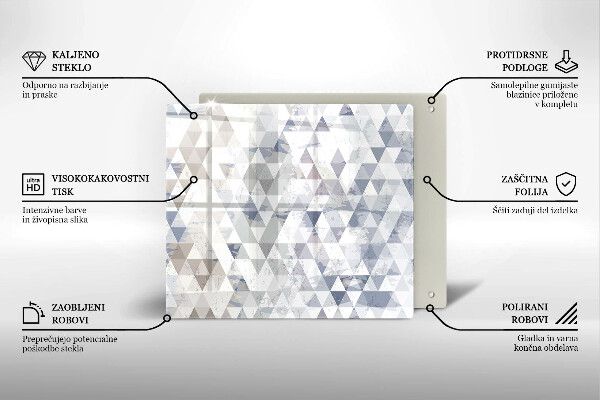 Zaščitna plošča za štedilnik Vzorec trikotnikov