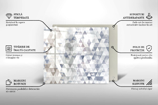 Zaščitna plošča za štedilnik Vzorec trikotnikov