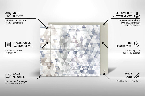 Zaščitna plošča za štedilnik Vzorec trikotnikov