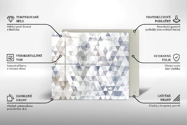 Zaščitna plošča za štedilnik Vzorec trikotnikov