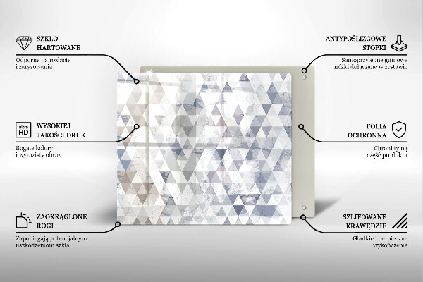 Zaščitna plošča za štedilnik Vzorec trikotnikov