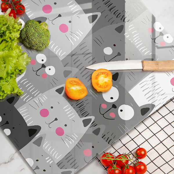 Zaščitna plošča za štedilnik Ilustracija mačk