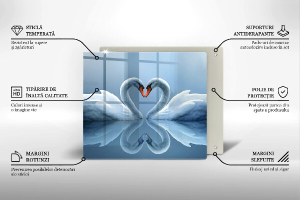 Zaščitna plošča za štedilnik Dva labodja srca