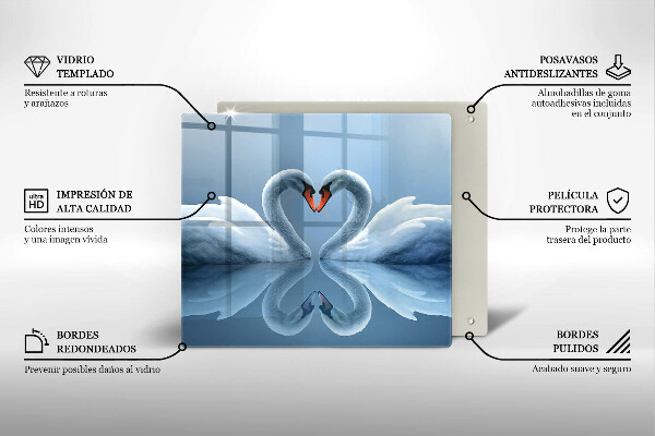 Zaščitna plošča za štedilnik Dva labodja srca