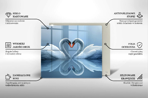 Zaščitna plošča za štedilnik Dva labodja srca