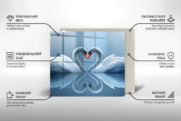 Zaščitna plošča za štedilnik Dva labodja srca