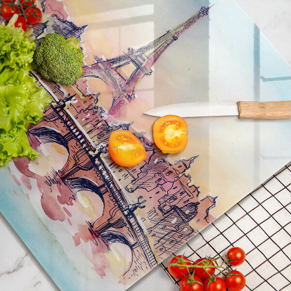 Zaščitna plošča za štedilnik Pokrajina pariškega Eifflovega stolpa